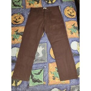 Members Property Jeans 36x32 (36x30) Burgundy Straight Leg Baggy Hip Hop Y2K 176